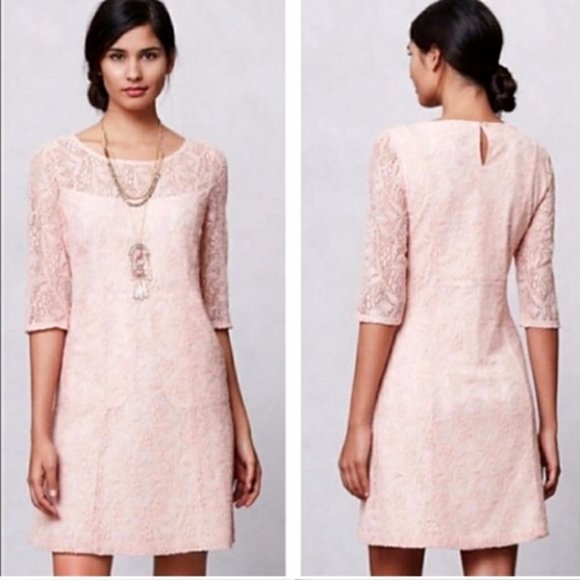 Anthropologie Dresses & Skirts - ANTHROPOLOGIE MAEVE LEFKARA PINK DRESS - S